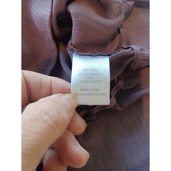 Daniel Rainn amethyst boho blouse L crochet semi-sheer peasant pullover top - Picture 8 of 9